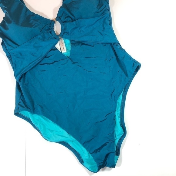 Trina Turk Cut Out One Piece Swimsuit Turquoise S - Picture 5 of 11